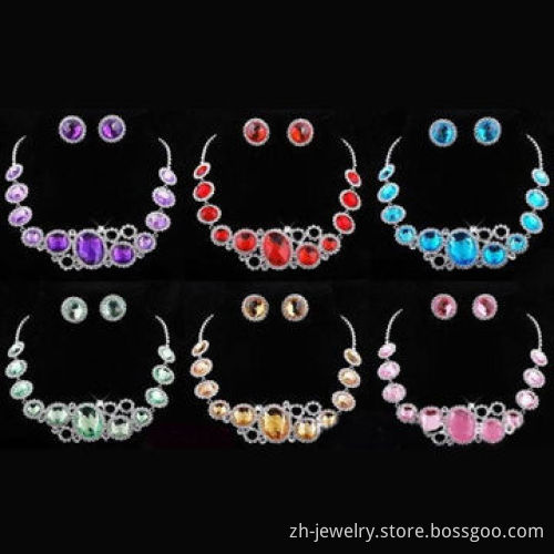 Popular Wedding Ring Holder Necklace Sets Jewelry, Match the Earrings, Necklace and Rings